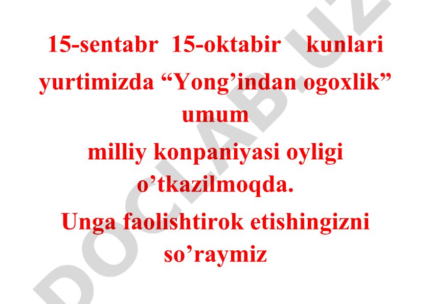 Yong'indan ogoxlik umum milliy konpaniyasi oyligi
