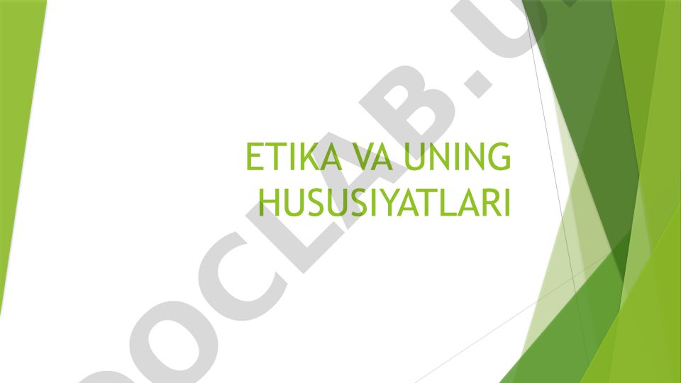 Etika, estetika, mantiq haqida