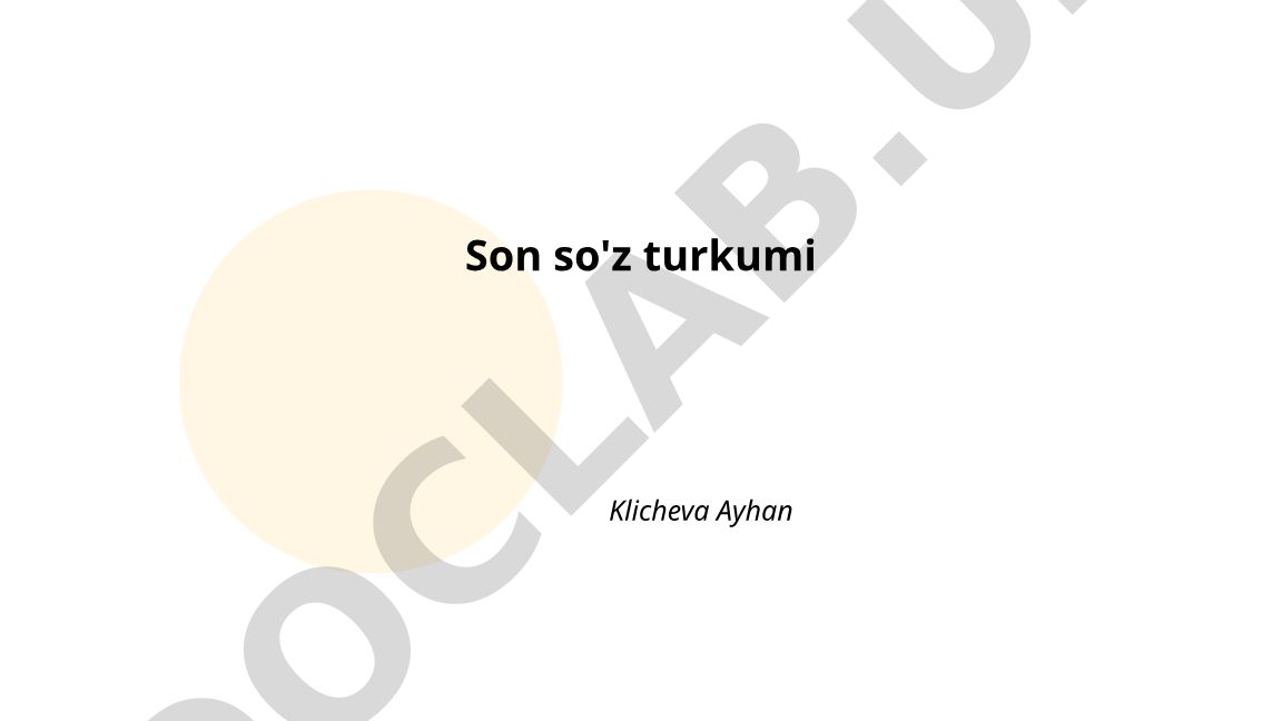 Son so'z turkumining ta'rifi, turlari va taqqoslash shakllari
