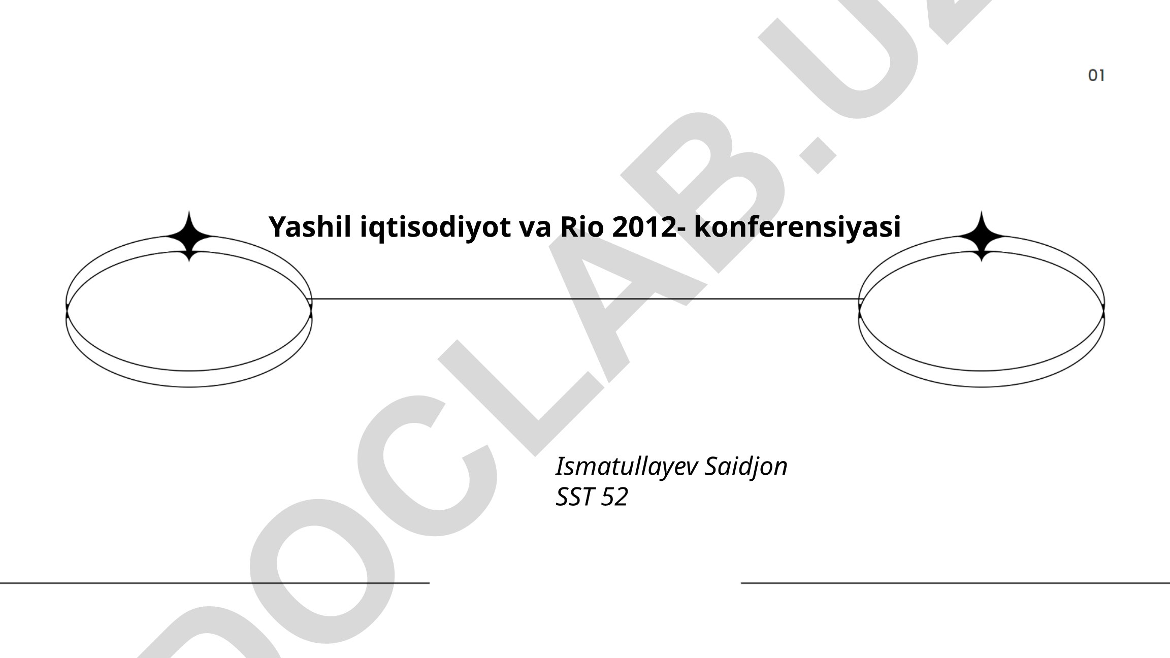 Yashil iqtisodiyot va Rio 2012 konferensiyasi