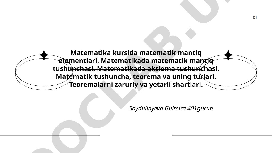 Matematik mantiq elementlari va teoremalar