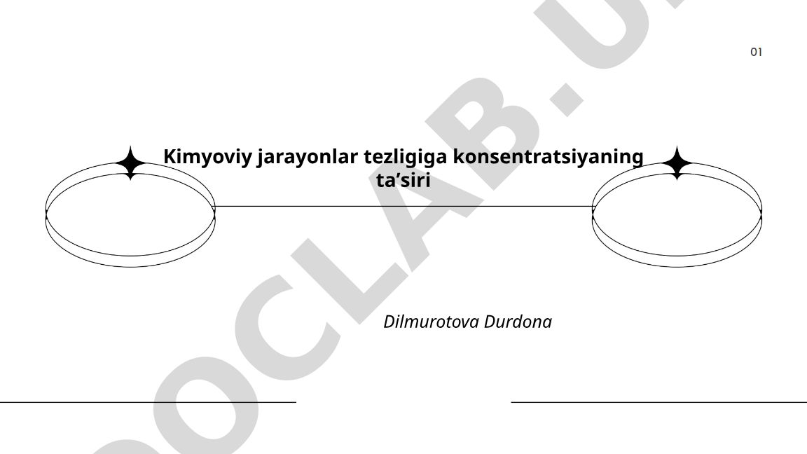 Kimyoviy jarayonlar tezligiga konsentratsiyaning taʼsiri