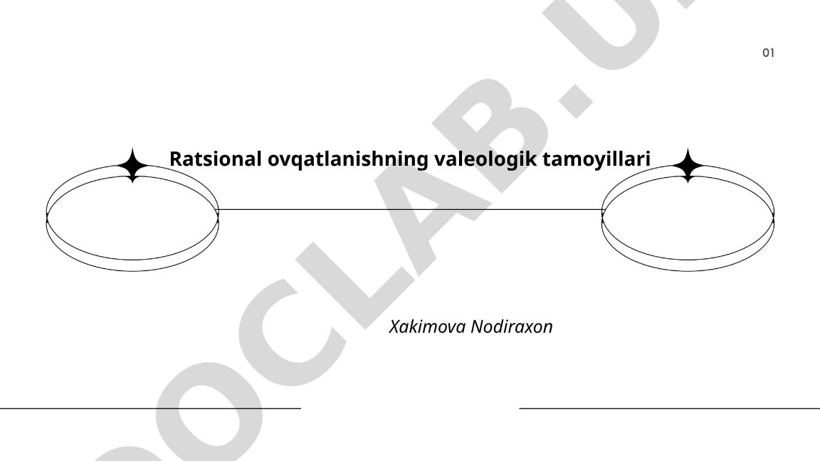 Ratsional ovqatlanishning valeologik tamoyillari