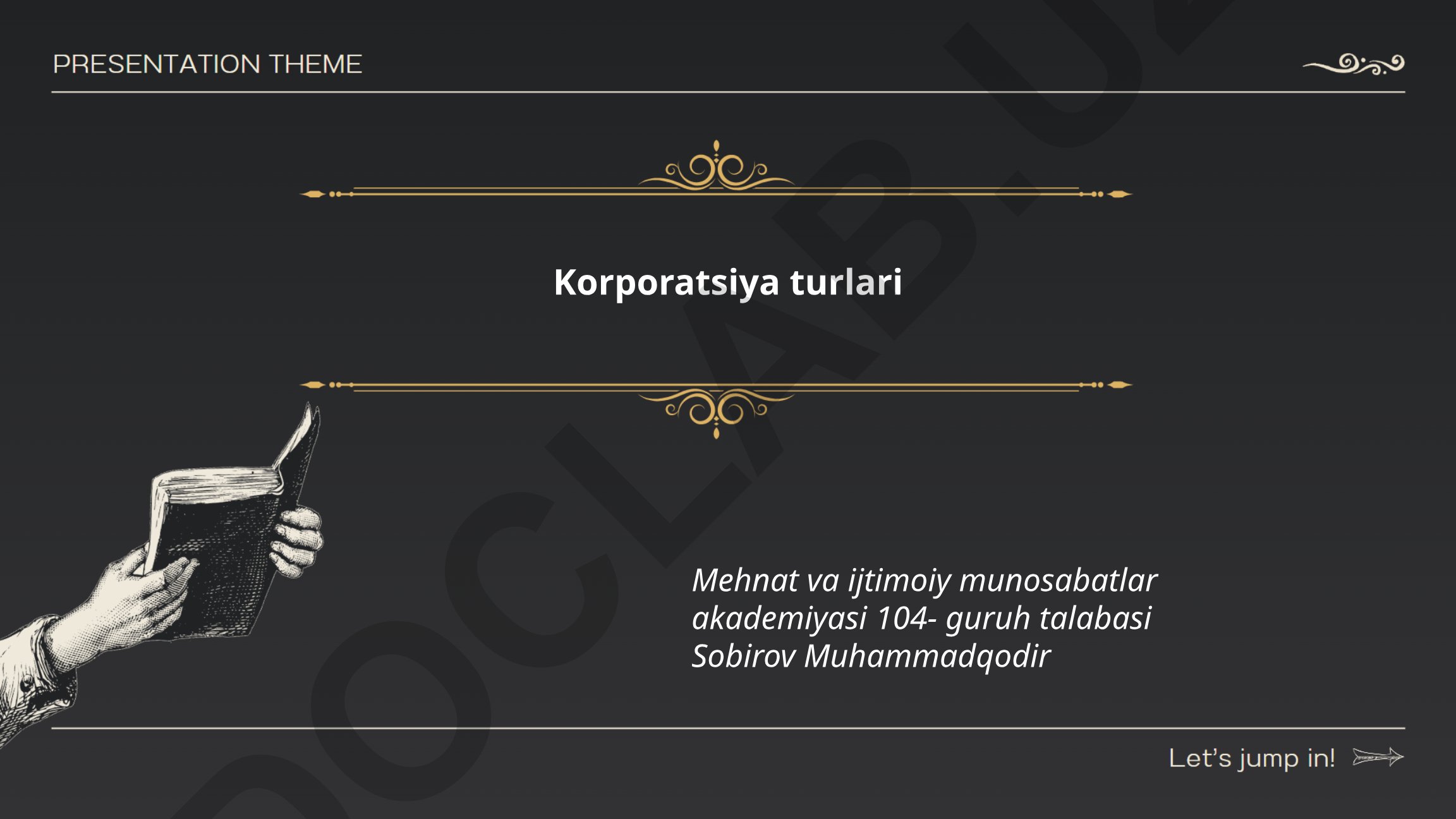 Korporatsiya turlari: OAJ, YAJ va MChJ
