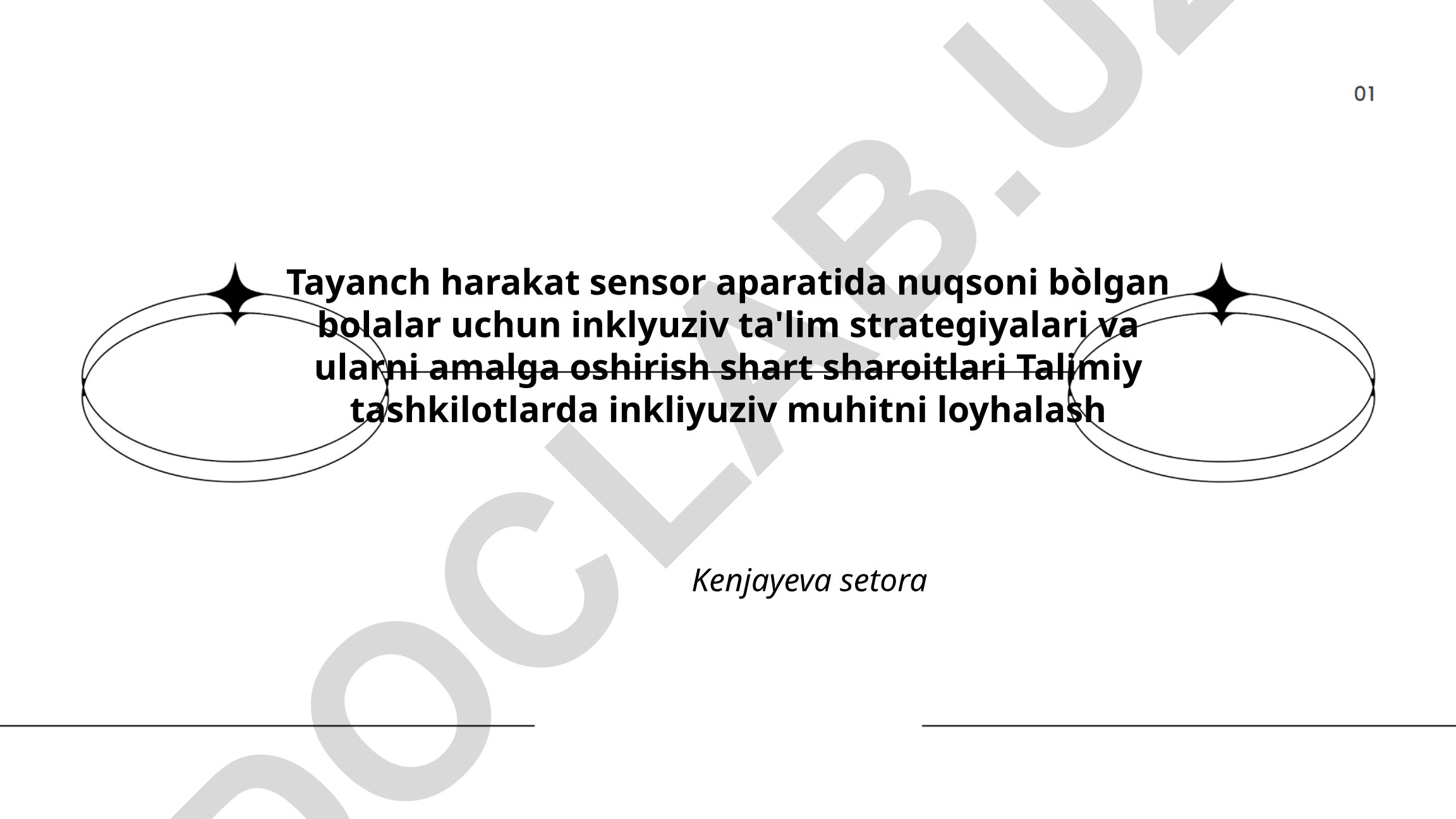 Tayanch harakat sensor aparatida nuqsoni bòlgan bolalar uchun inklyuziv ta'lim strategiyalari