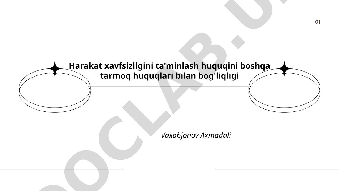 Harakat xavfsizligini ta'minlash huquqining boshqa tarmoq huquqlari bilan bog'liqligi
