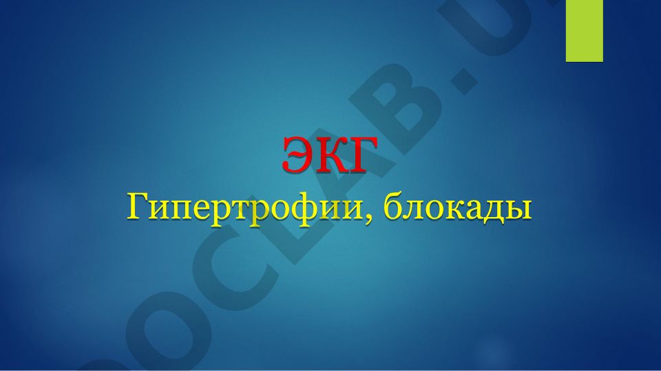 ЭКГ при гипертрофии предсердий и желудочков