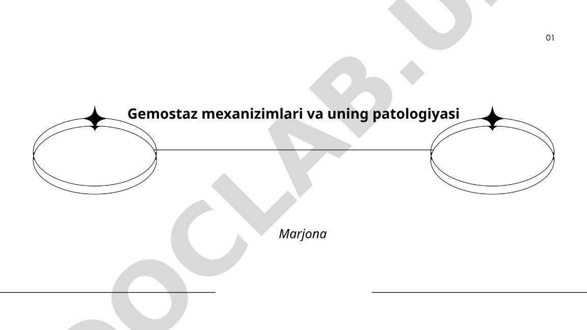 Gemostaz mexanizimlari va uning patologiyasi