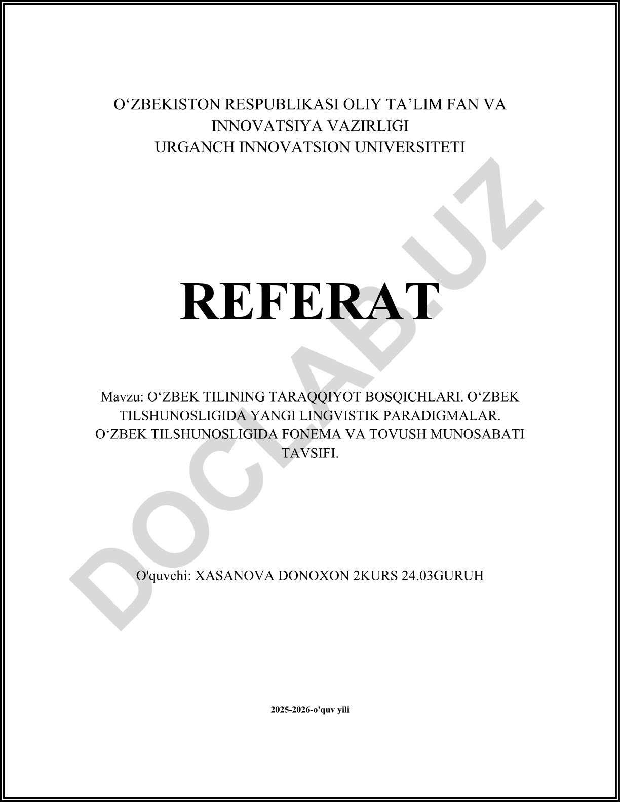O‘zbek tilining taraqqiyot bosqichlari va yangi lingvistik paradigmasi