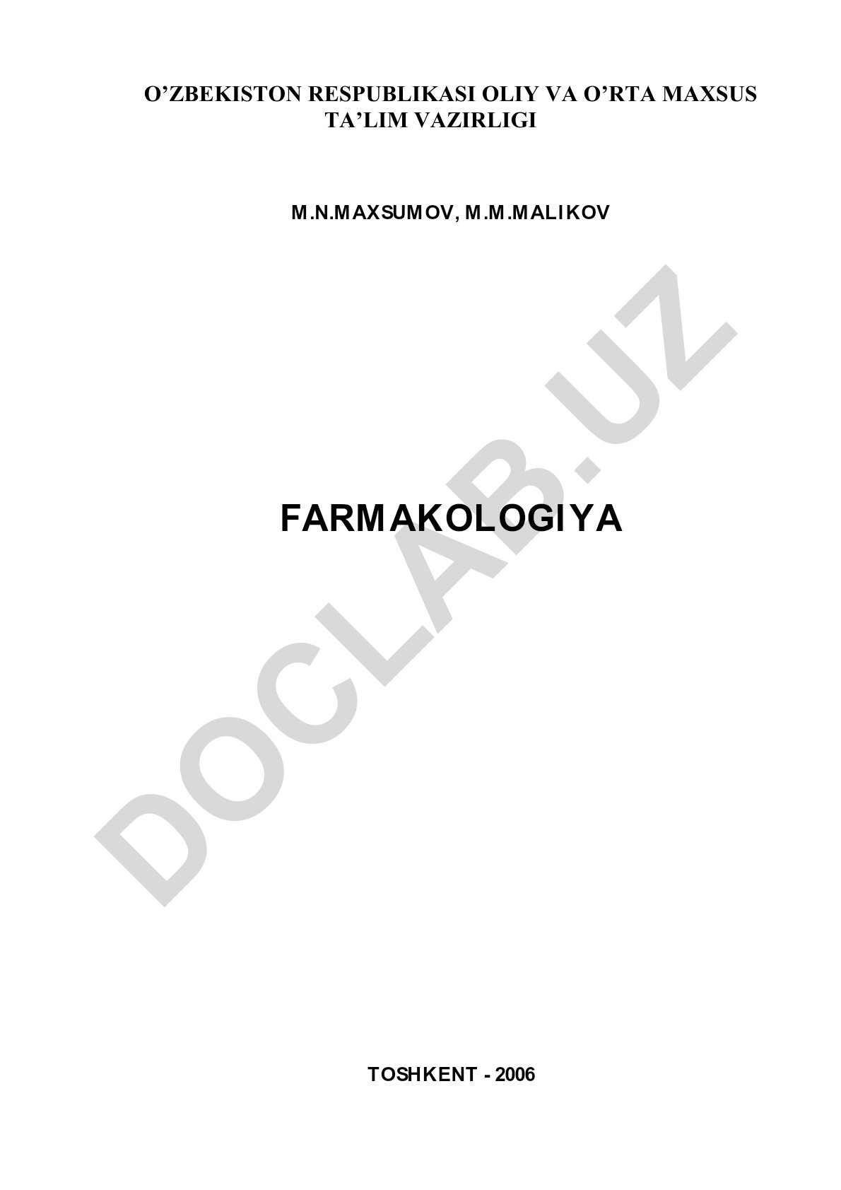 Farmakologiya
