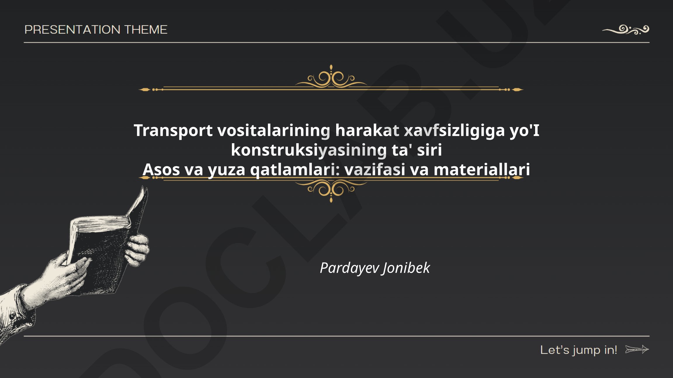 Transport vositalarining harakat xavfsizligiga yo'l konstruksiyasining ta'siri: Asos va yuza qatlamlari