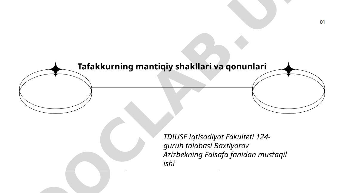 Tafakkurning mantiqiy shakllari va qonunlari