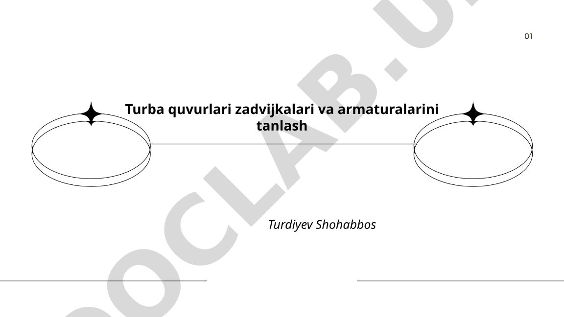 Turba quvurlari zadvijkalari va armaturalarini tanlash