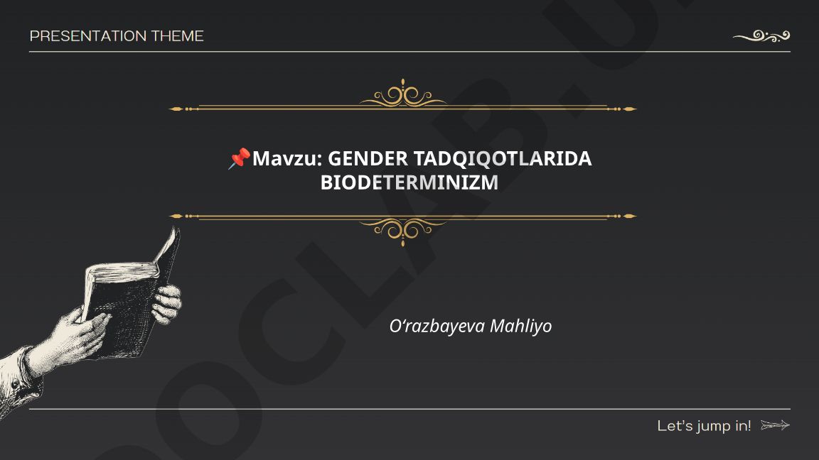 Gender tadqiqotlarida biodeterminizm