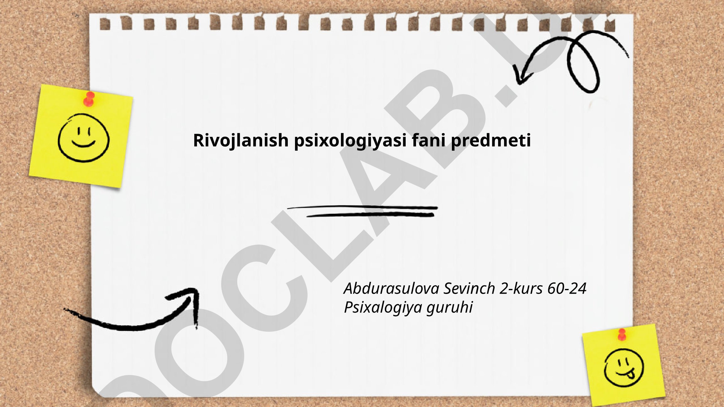 Rivojlanish psixologiyasi fani predmeti va obyekti
