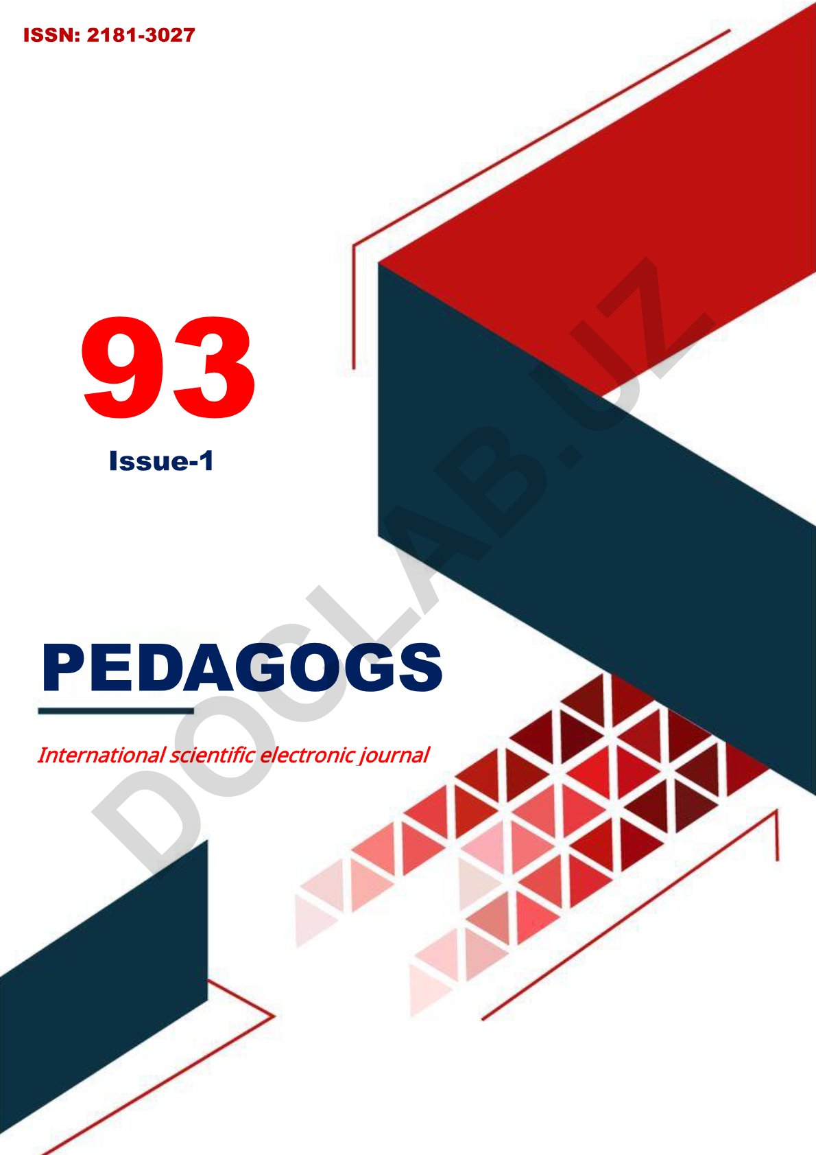 PEDAGOGS international research journal Volume-93 Issue-1