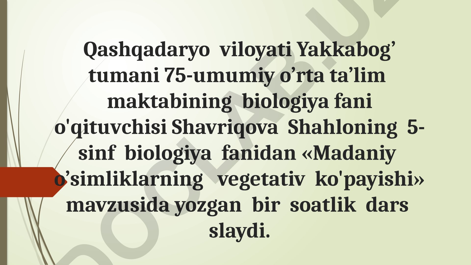 Madaniy o'simliklarning vegetativ ko'payishi