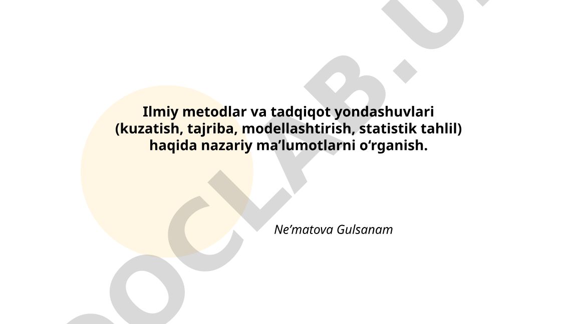 Ilmiy metodlar va tadqiqot yondashuvlari