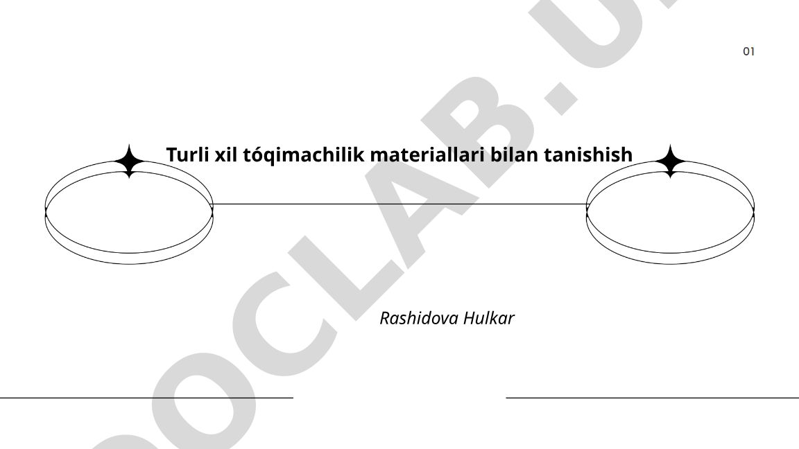 Turli xil to'qimachilik materiallari bilan tanishish