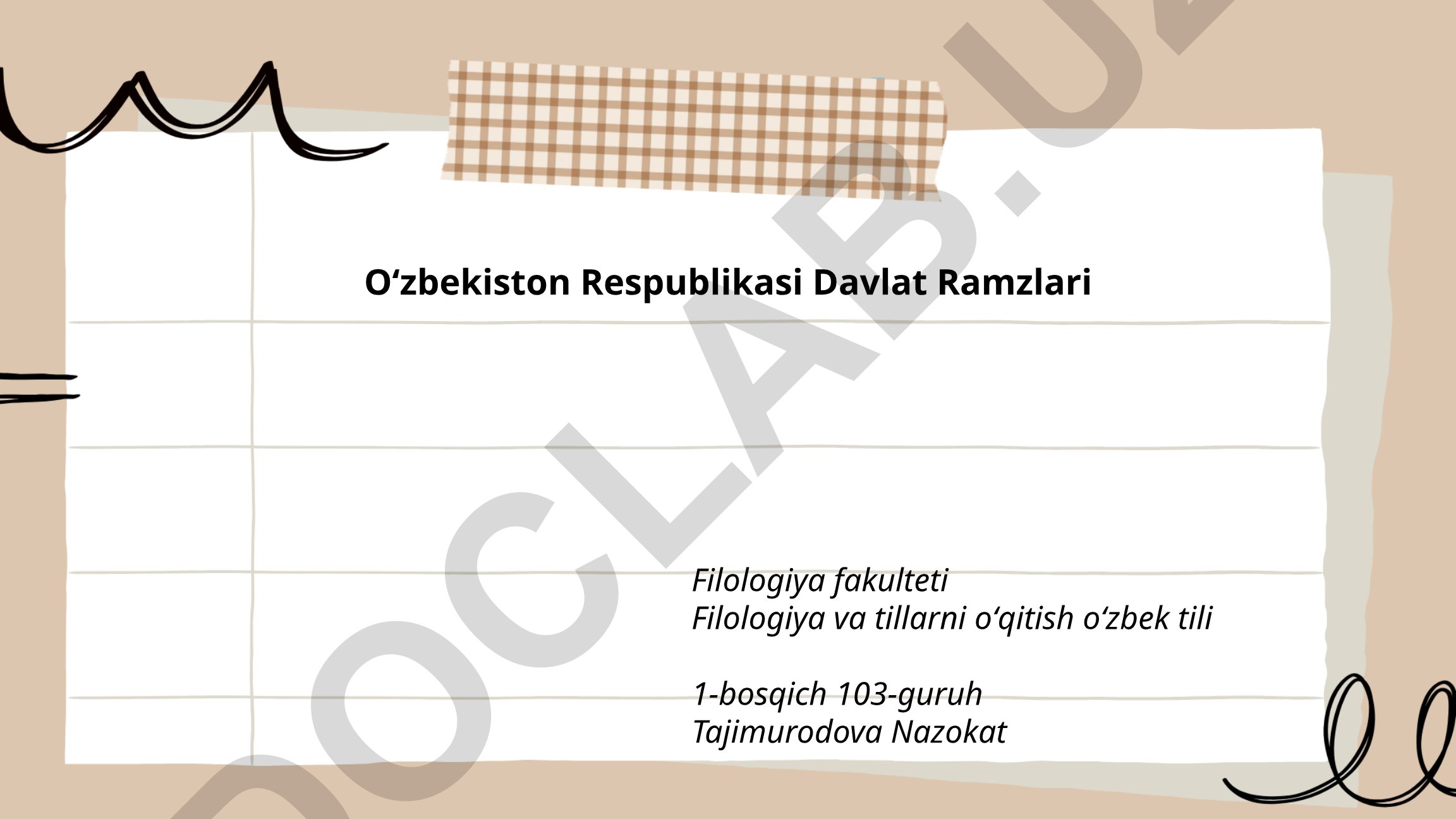 O'zbekiston Respublikasi Davlat Ramzlari
