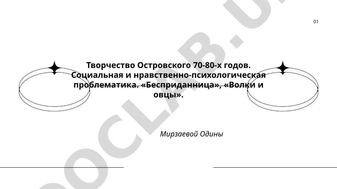 Творчество Островского 70-80-х годов: социальная и нравственно-психологическая проблематика