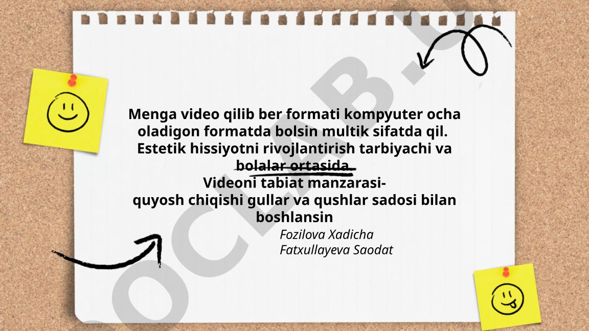 Estetik hissiyotni rivojlantirish tarbiyachi va bolalar o'rtasida