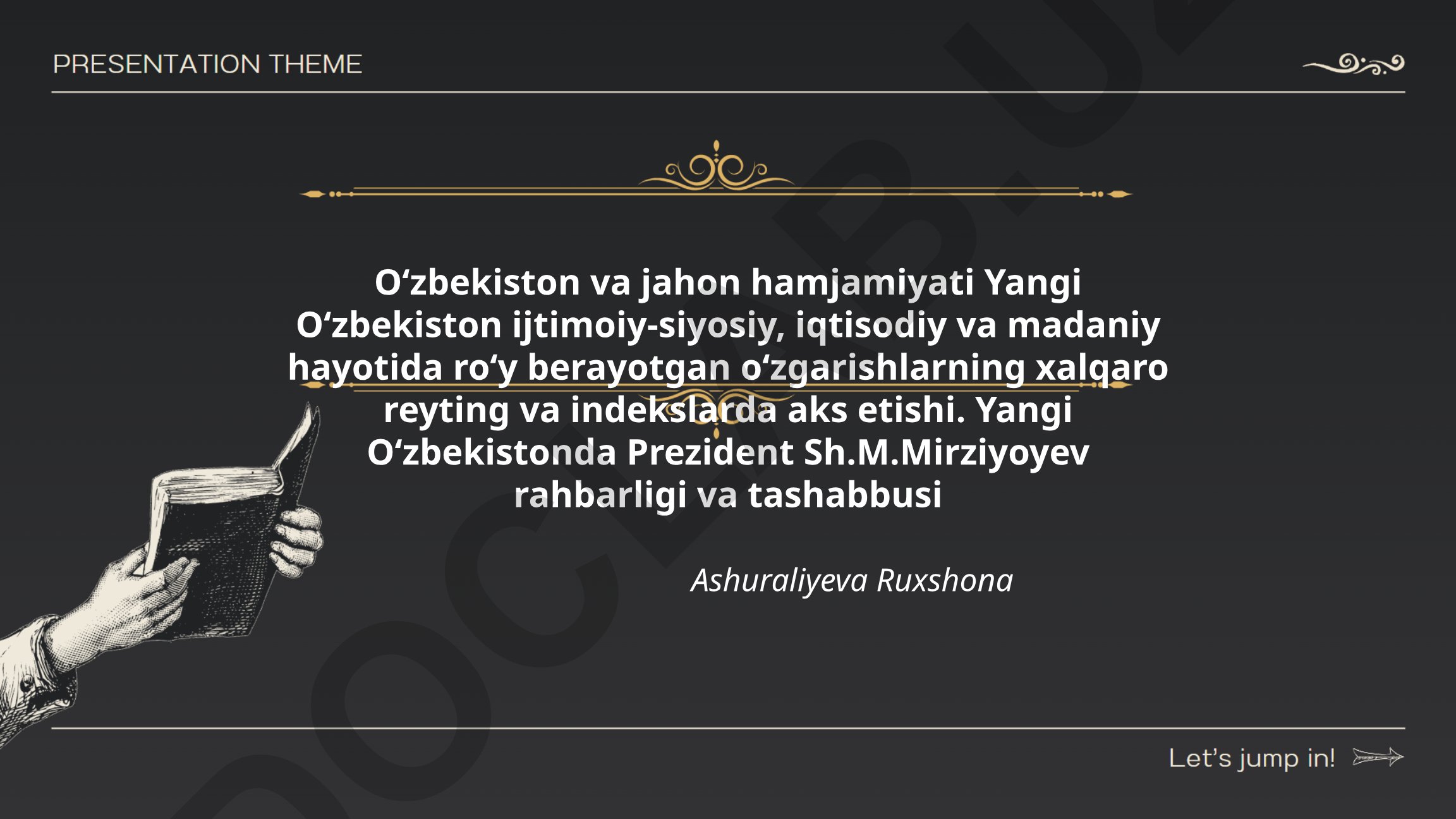 Yangi O‘zbekiston islohotlari va xalqaro reytinglardagi o‘zgarishlar