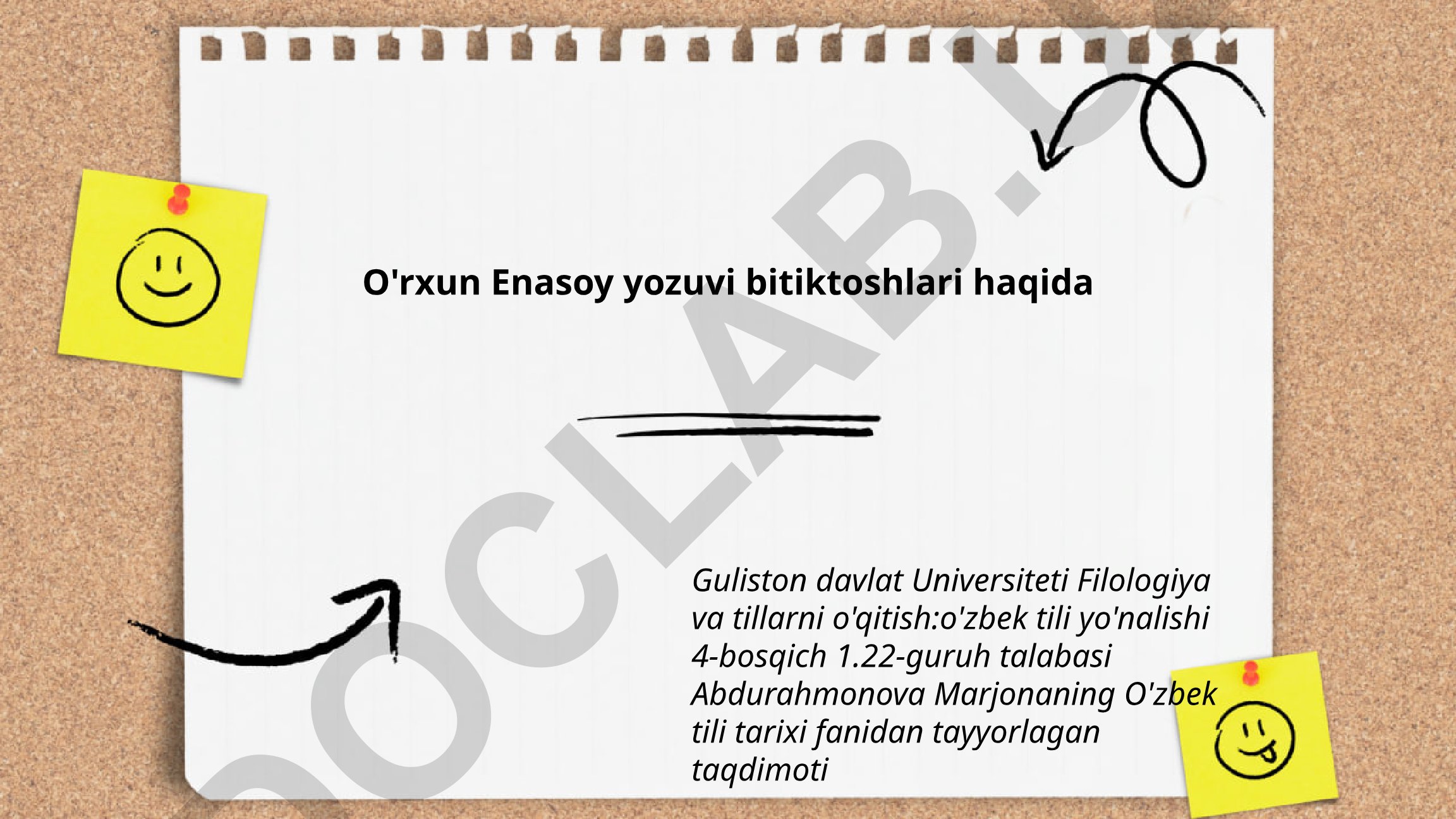 O'rxun Enasoy yozuvi bitiktoshlari haqida tadqiqot