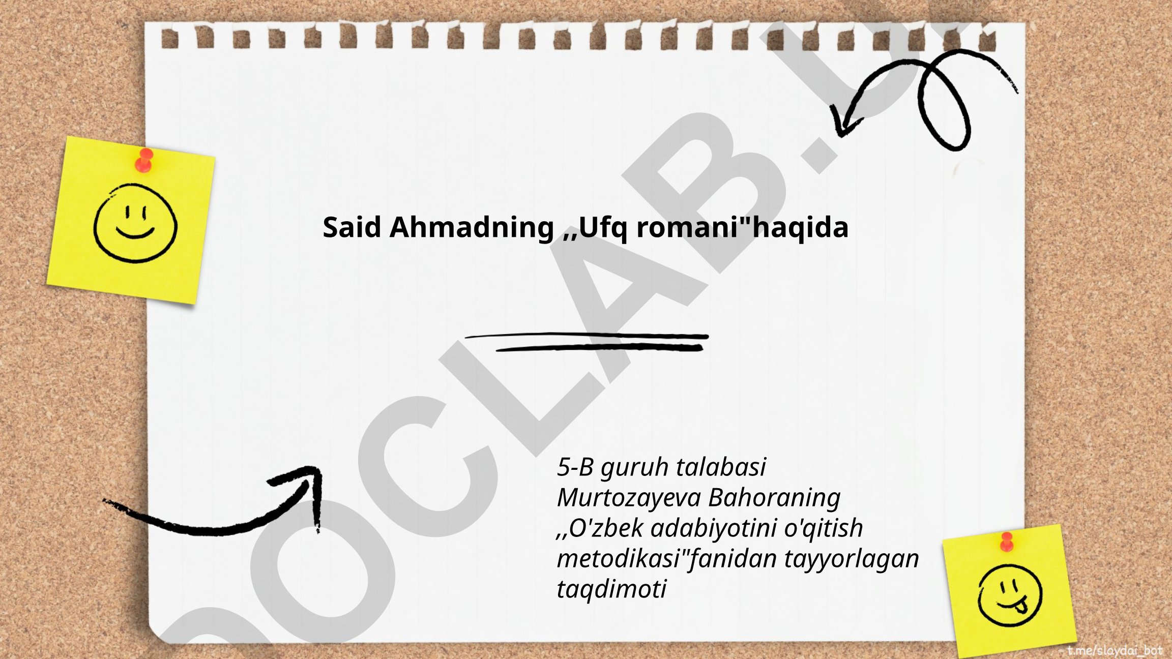 Said Ahmadning "Ufq" romani haqida taqdimot