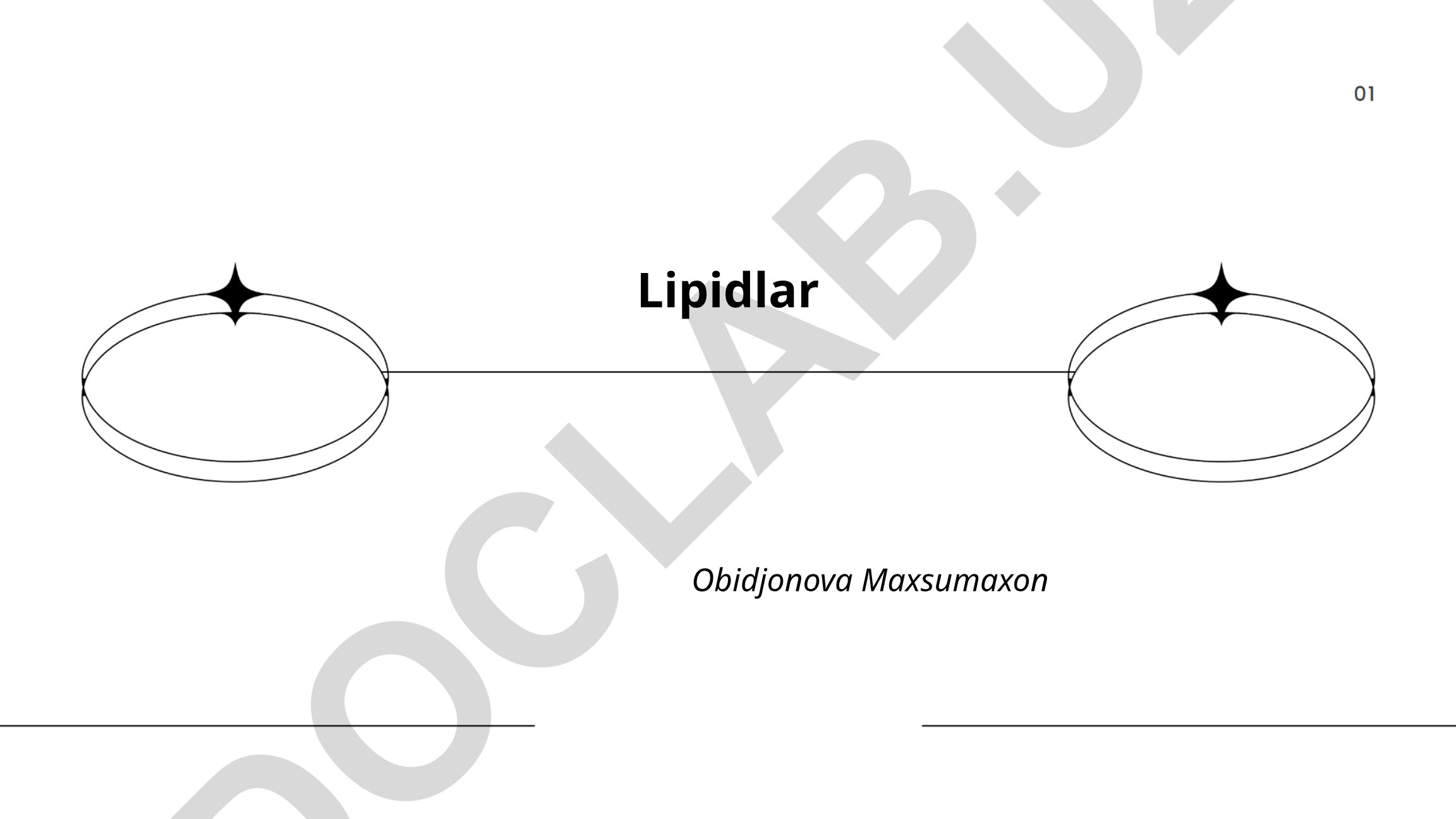Lipidlar: kimyoviy tuzilishi va biologik roli