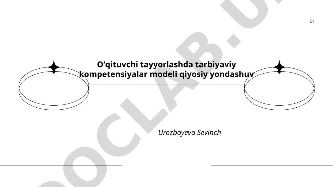 O'qituvchi tayyorlashda tarbiyaviy kompetensiyalar modeli qiyosiy yondashuv