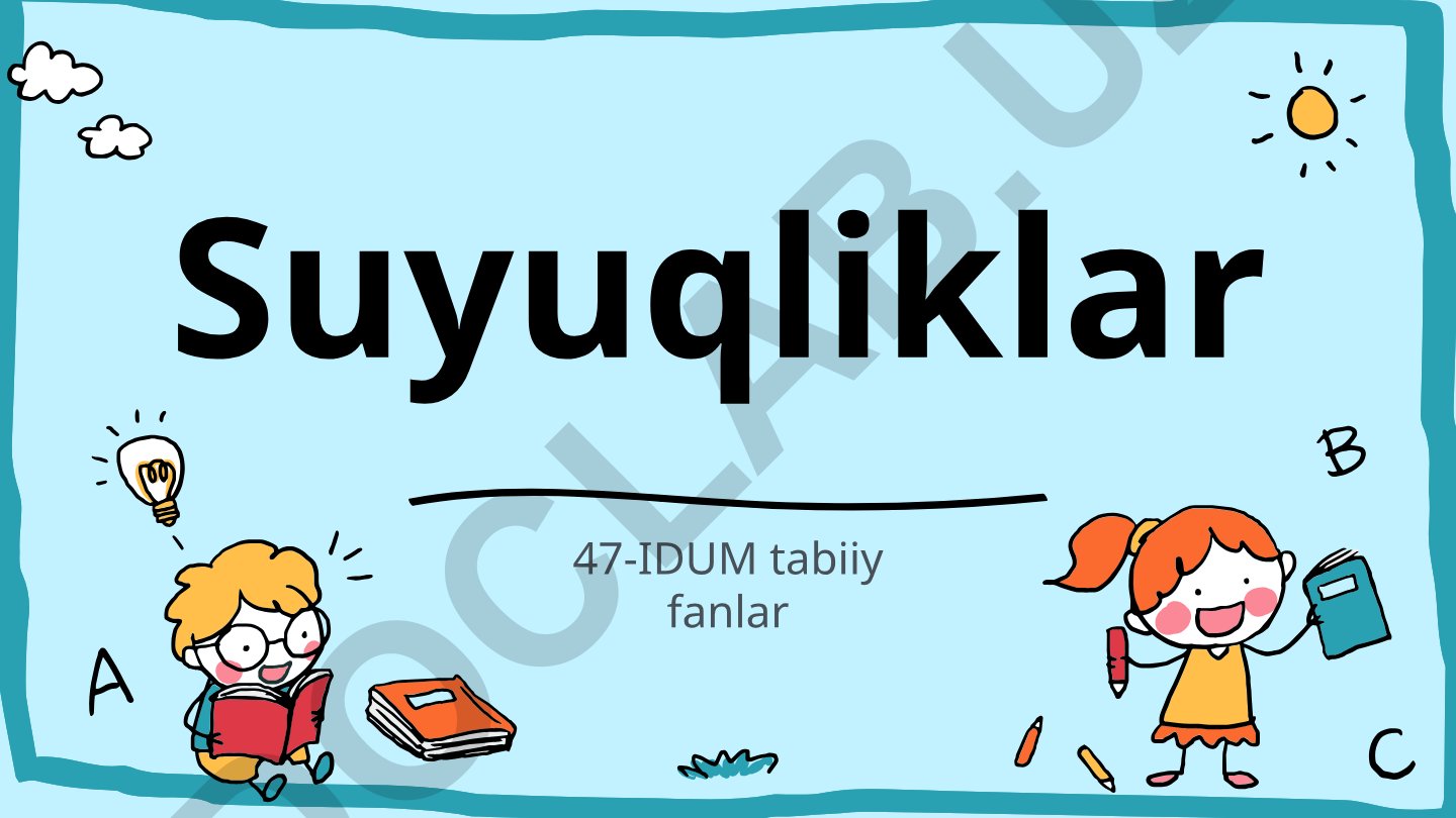 Suyuqliklar va ularning xususiyatlari