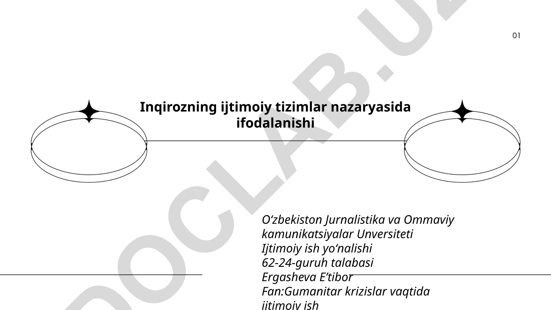 Inqirozning ijtimoiy tizimlar nazaryasida ifodalanishi
