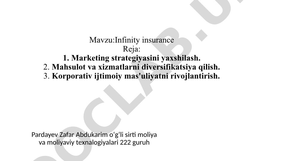 Infinity insurance