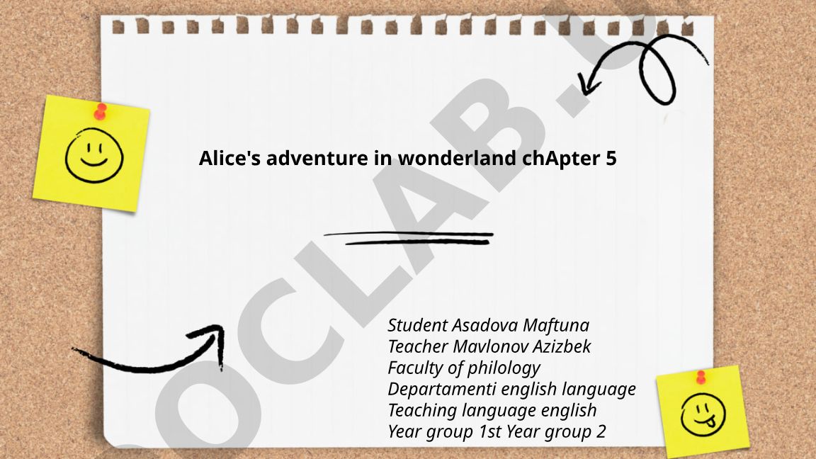 Alice's Adventure in Wonderland Chapter 5 Analysis