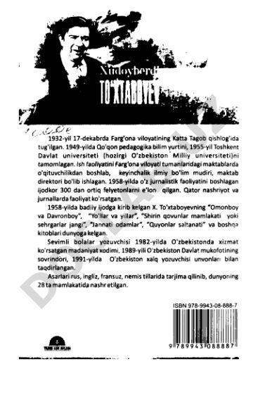 Xalq yozuvchisi X. To'xtaboyevning hayoti va ijodi