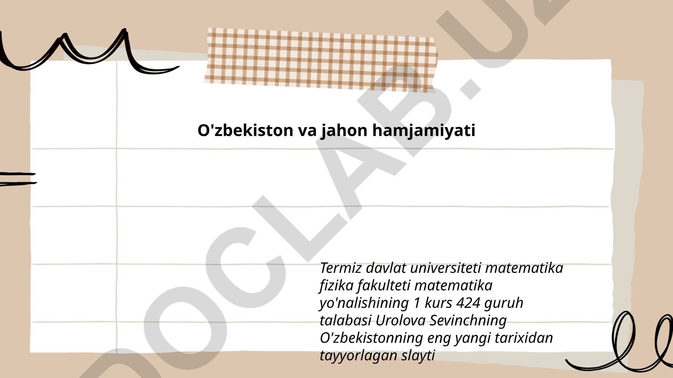 O'zbekistonning xalqaro tashkilotlardagi roli va hamkorliklari
