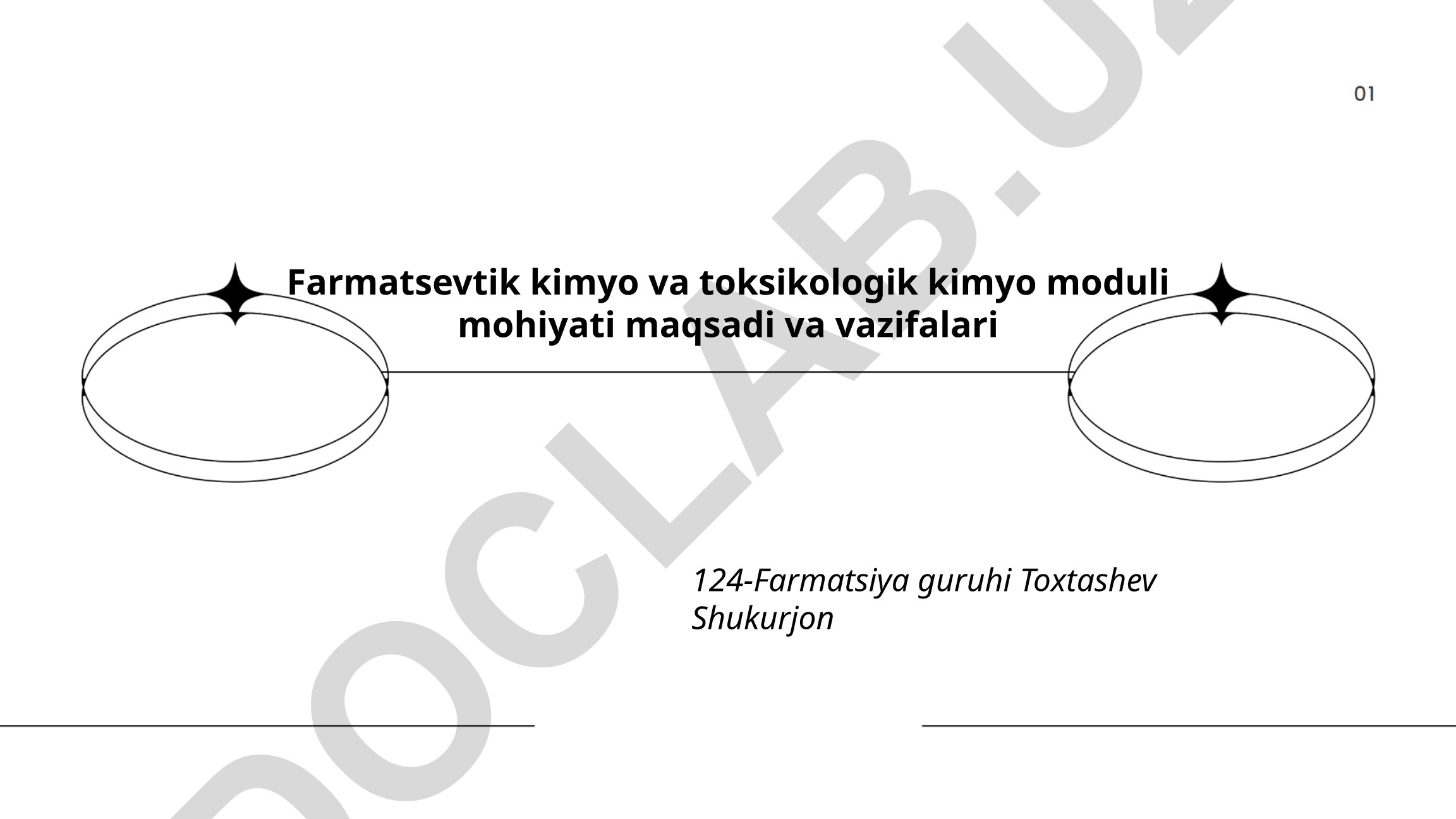 Farmatsevtik kimyo va toksikologik kimyo moduli mohiyati, maqsadi va vazifalari
