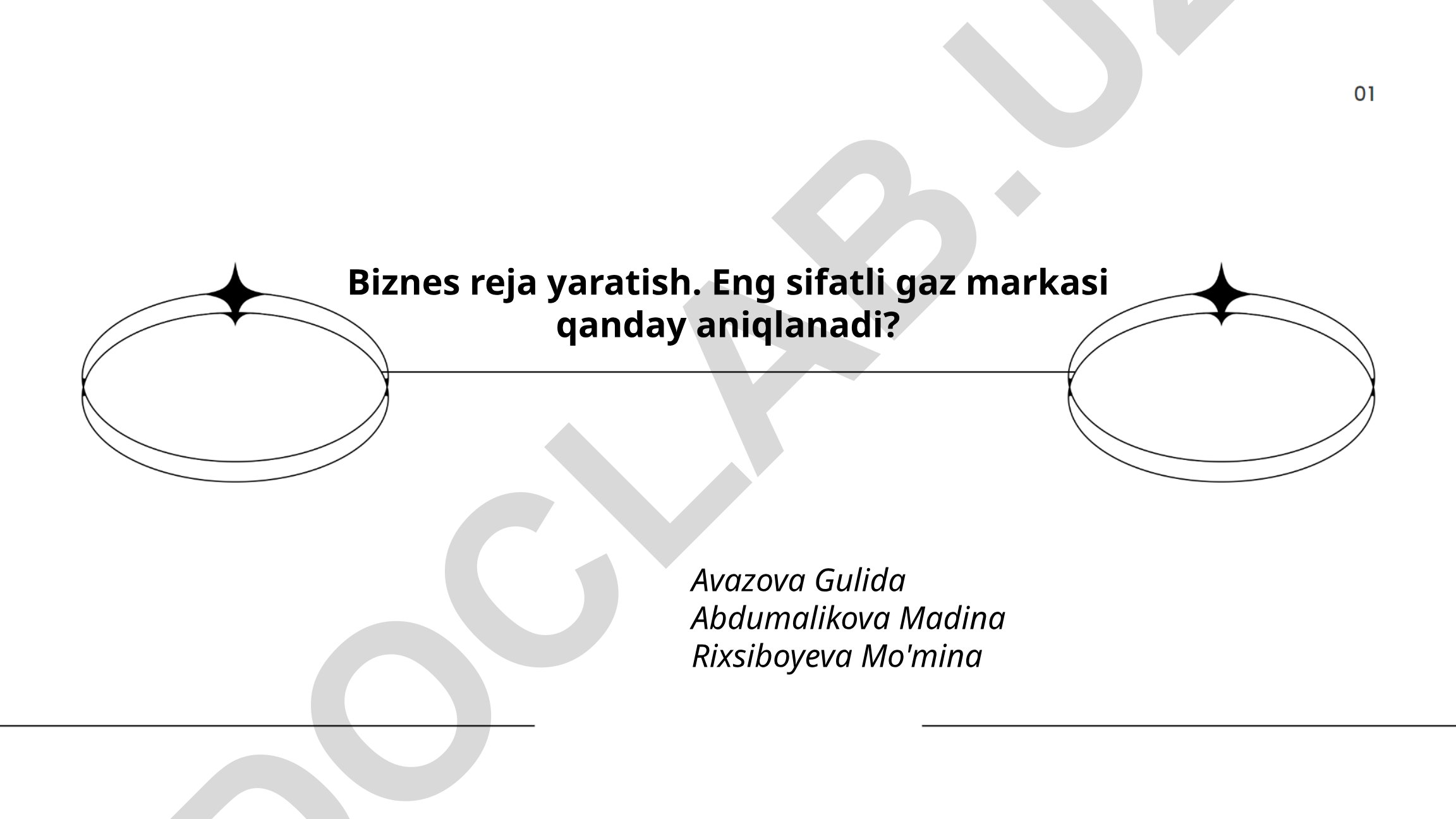 Sifatli gaz brendini yaratish bo'yicha biznes reja