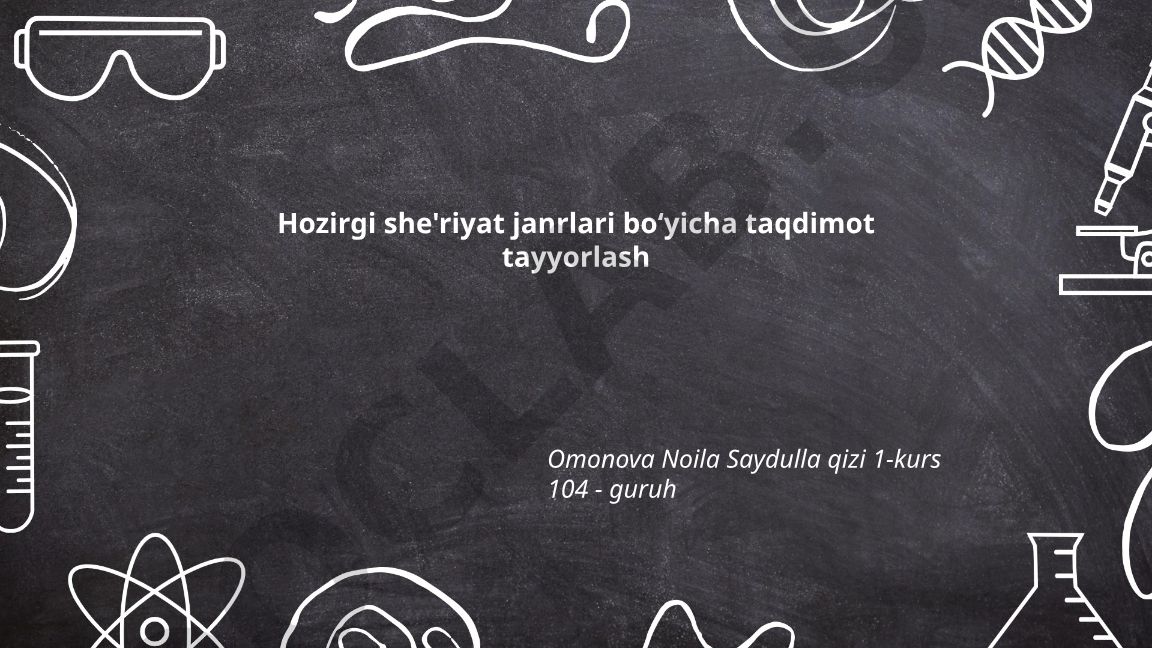 Hozirgi she'riyat janrlari