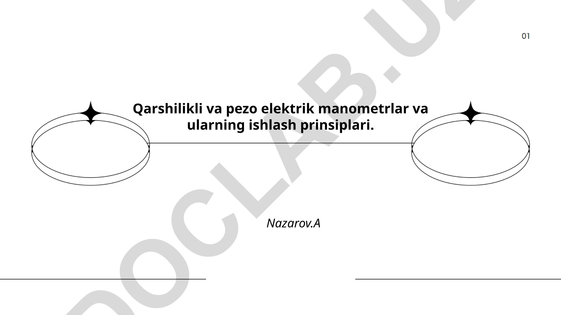 Qarshilikli va pezo elektrik manometrlar va ularning ishlash prinsiplari