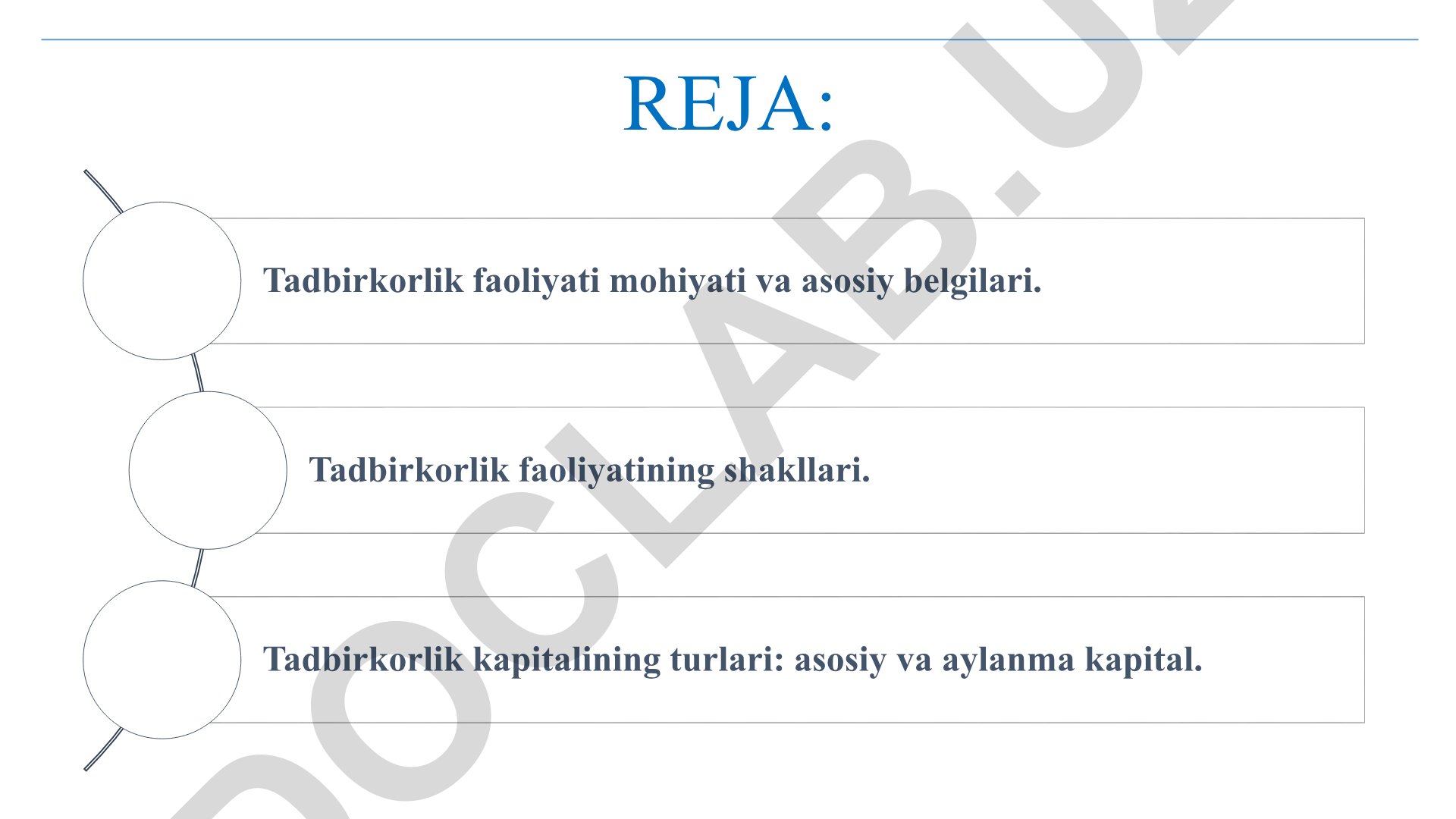 Tadbirkorlik faoliyati mohiyati va asosiy belgilari