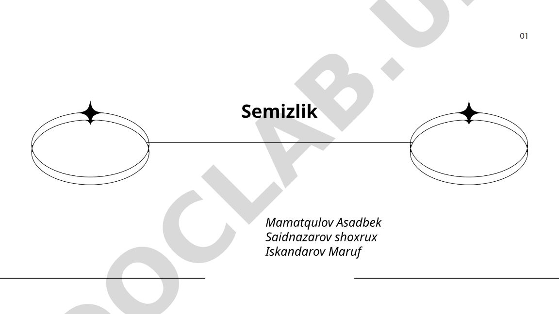 Semizlikning sabablari, oldini olish va ovqatlanish odatlari