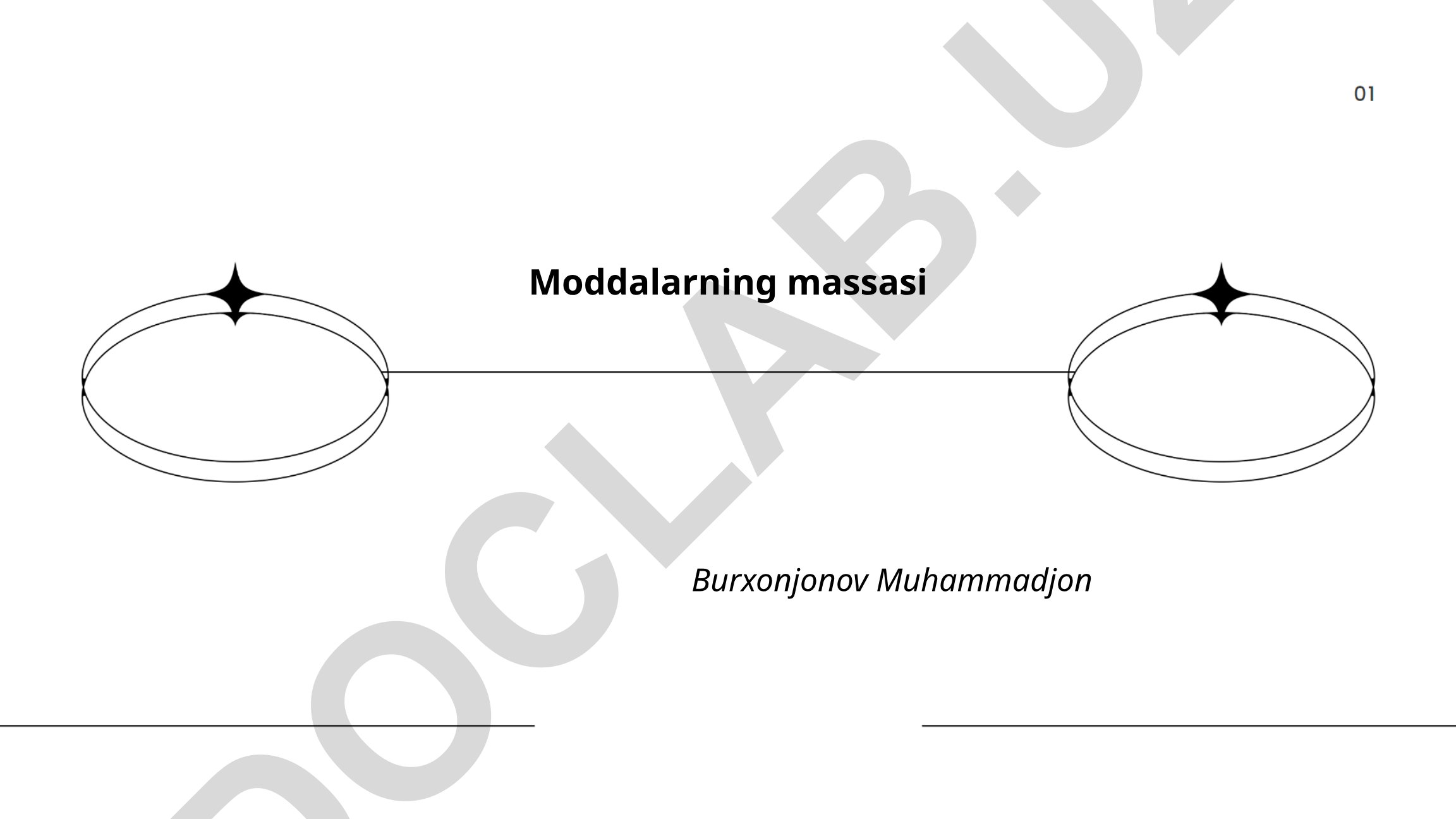 Moddalarning massasi tushunchasi va birliklari