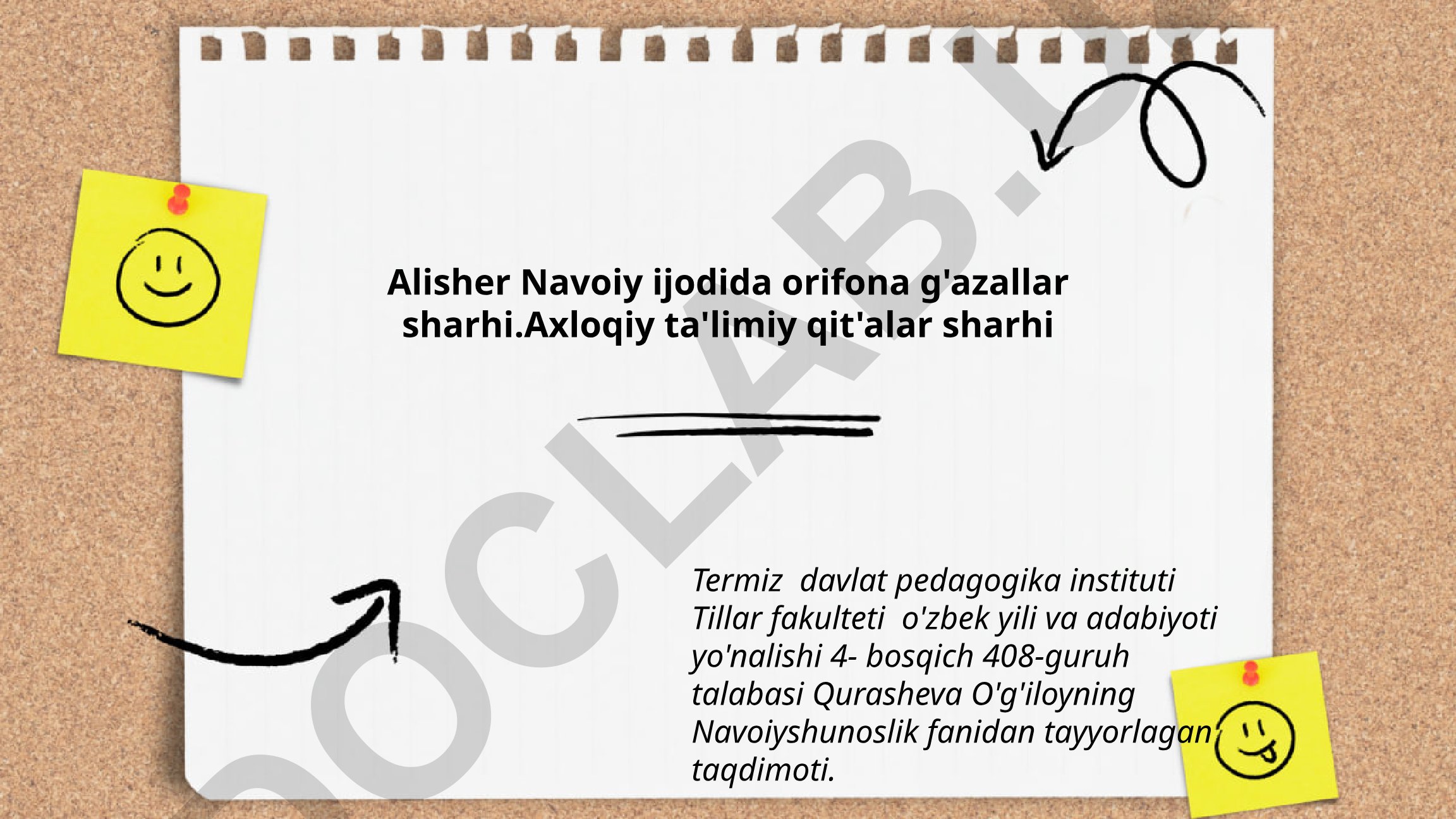 Alisher Navoiy ijodida orifona g'azallar va axloqiy-ta'limiy qit'alar sharhi