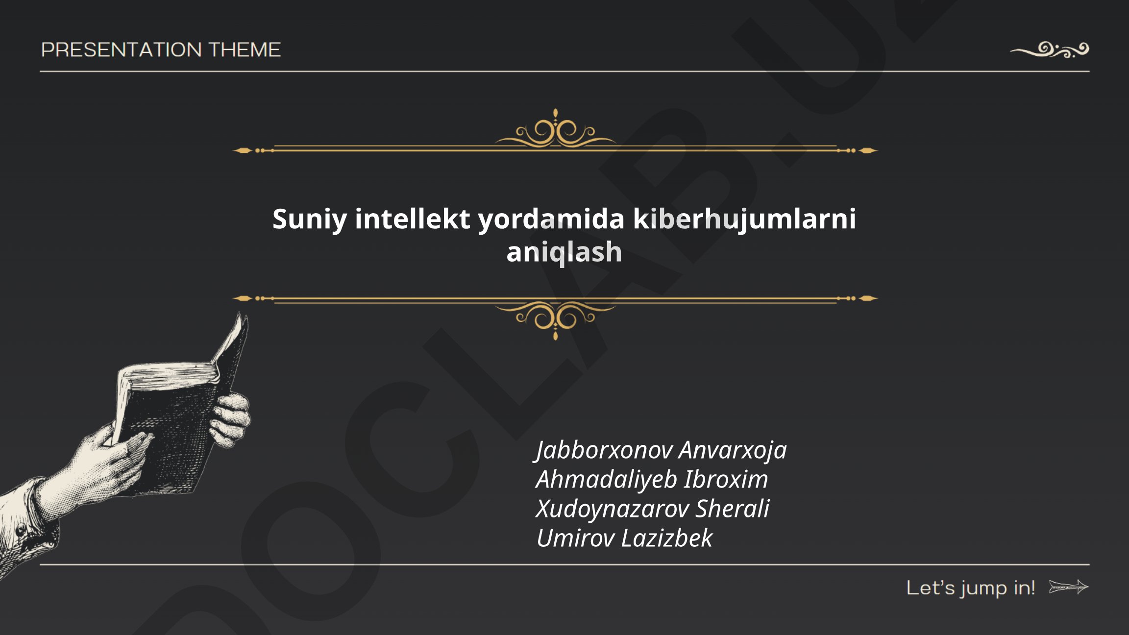 Suniy intellekt yordamida kiberhujumlarni aniqlash