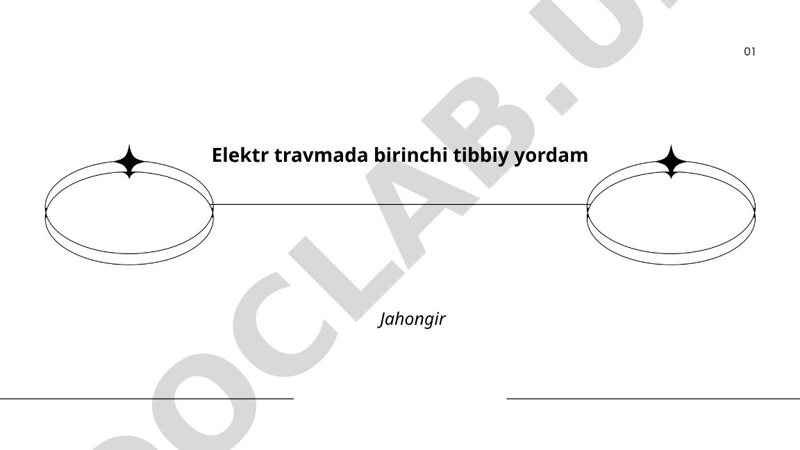 Elektr travmada birinchi tibbiy yordam