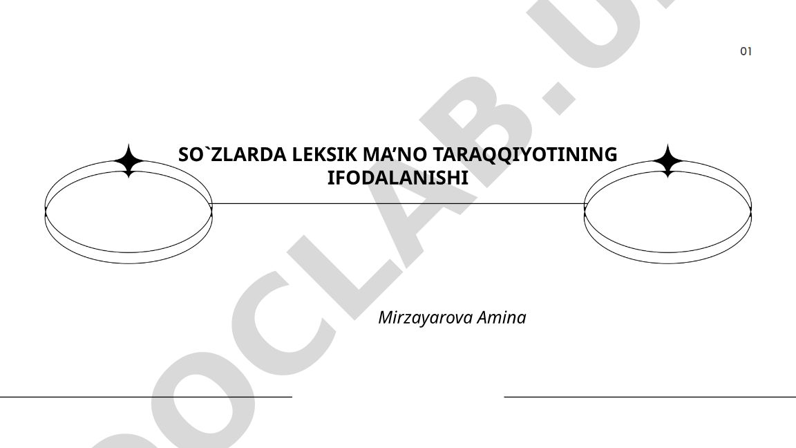 So'zlarda leksik ma'no taraqqiyotining ifodalanishi