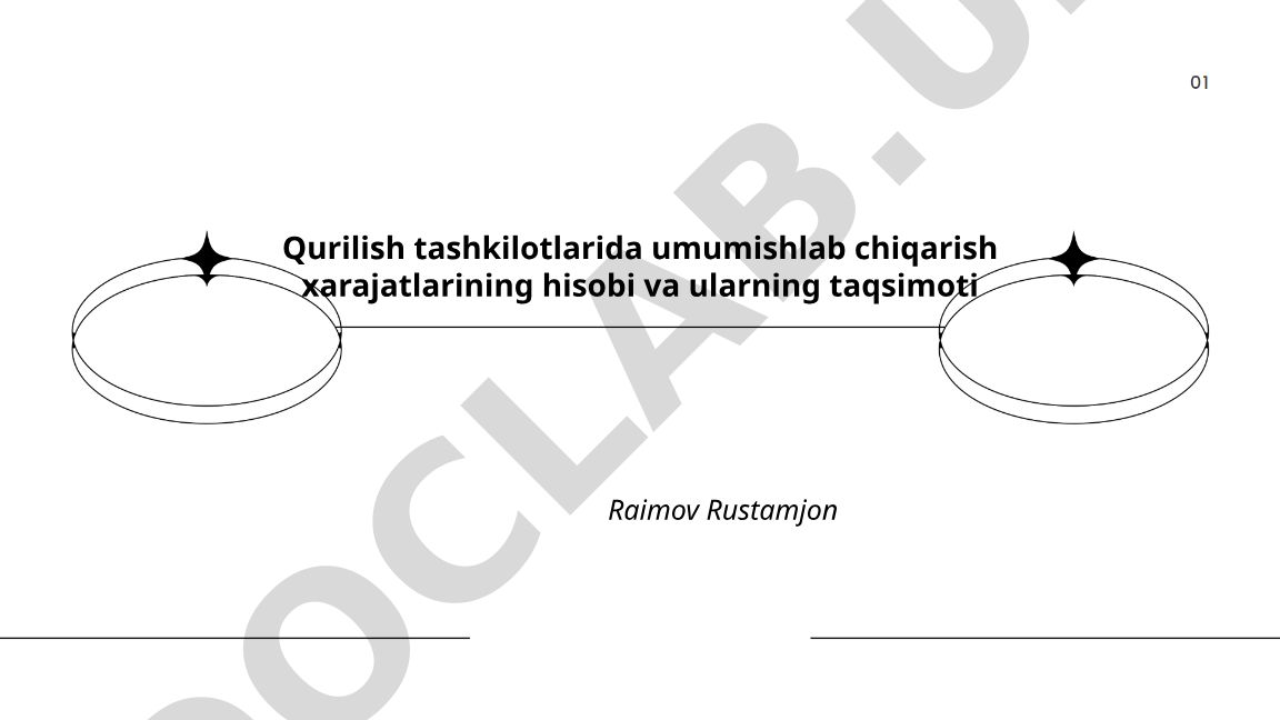 Qurilish tashkilotlarida umumiy ishlab chiqarish xarajatlarining hisobi va taqsimoti