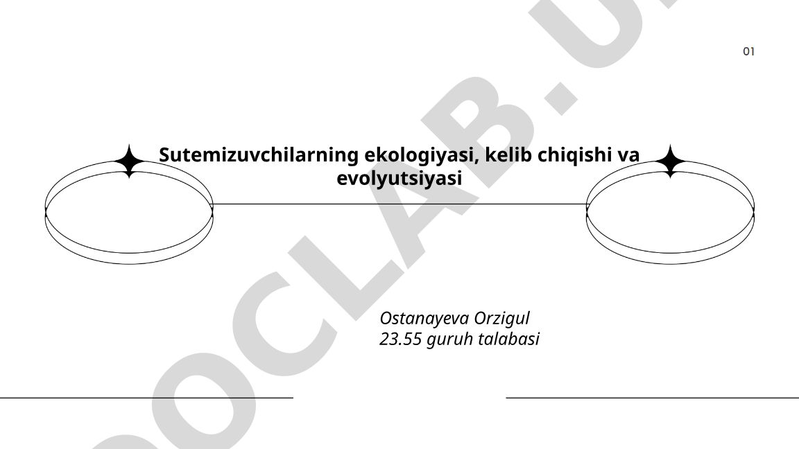Sutemizuvchilarning ekologiyasi, kelib chiqishi va evolyutsiyasi